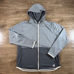 FootJoy Thermo Series Full Zip Hoodie Men XL Slate Blue Performance Golf Jacket